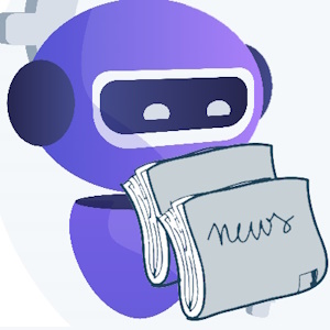 Makemetechie AI reading newspaper